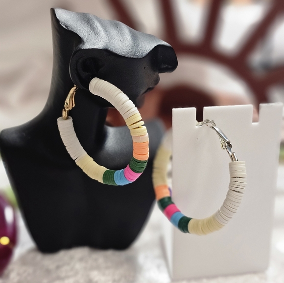 Heide bead loop earing - Picture 4 of 13